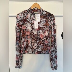 Love Soft NWT Floral Print long sleeve Top womens size L